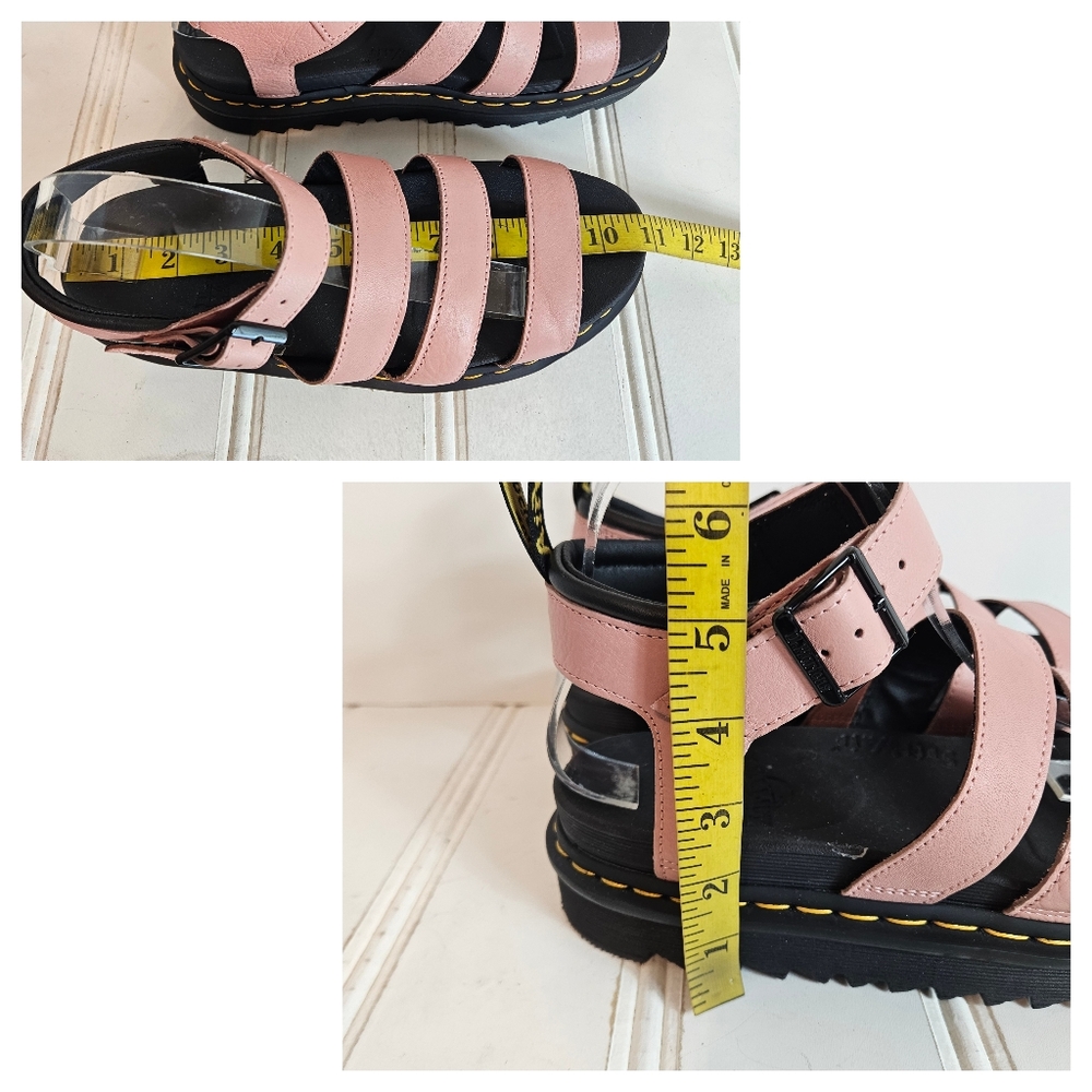 Dr. Martens Blaire Quad Platform Sandals Womens 10 Fondant Pink Strappy Chunky - Picture 15 of 16